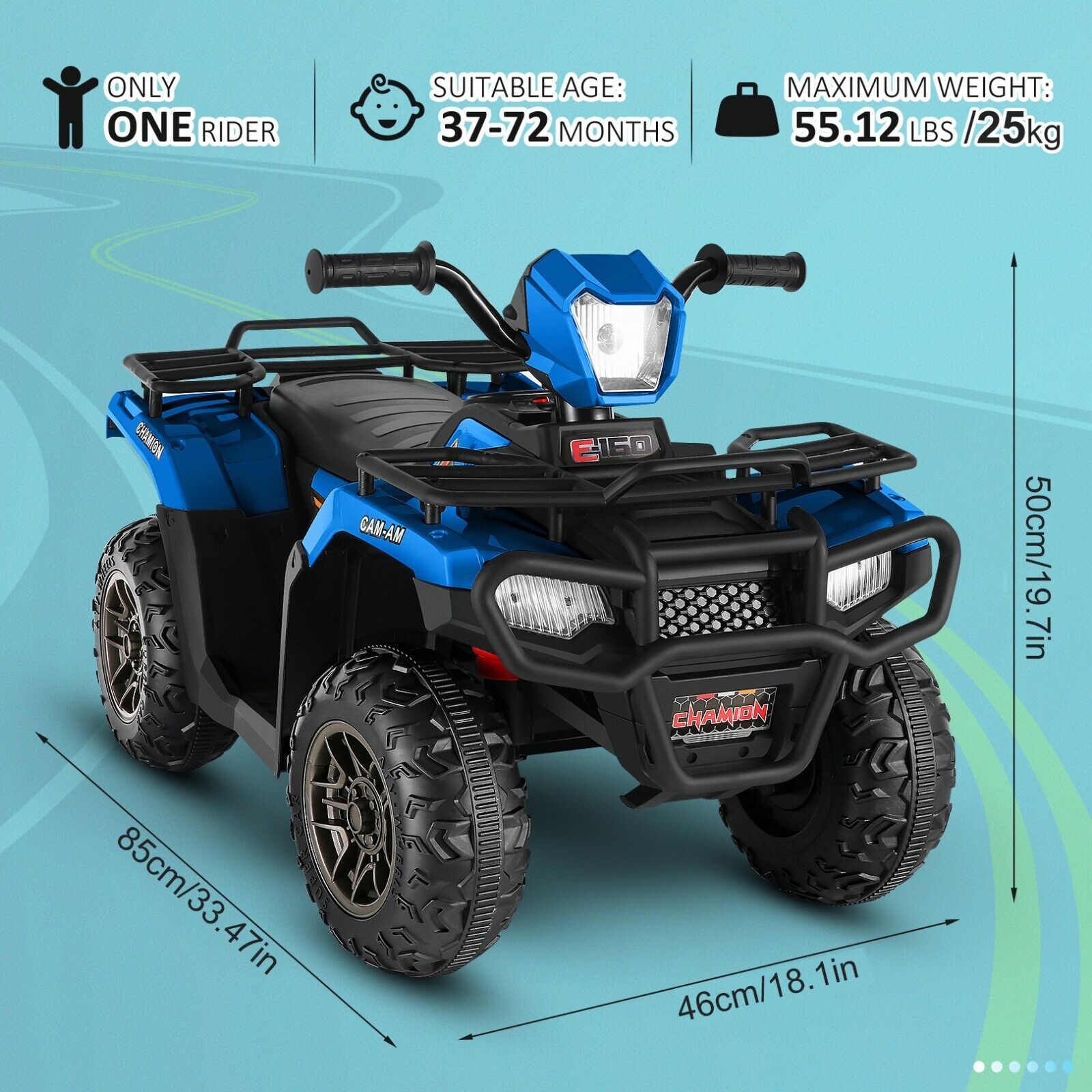 Electric ATV Ride-On Toy Car for Kids with USB/MP3, Suitable for Ages 3-6