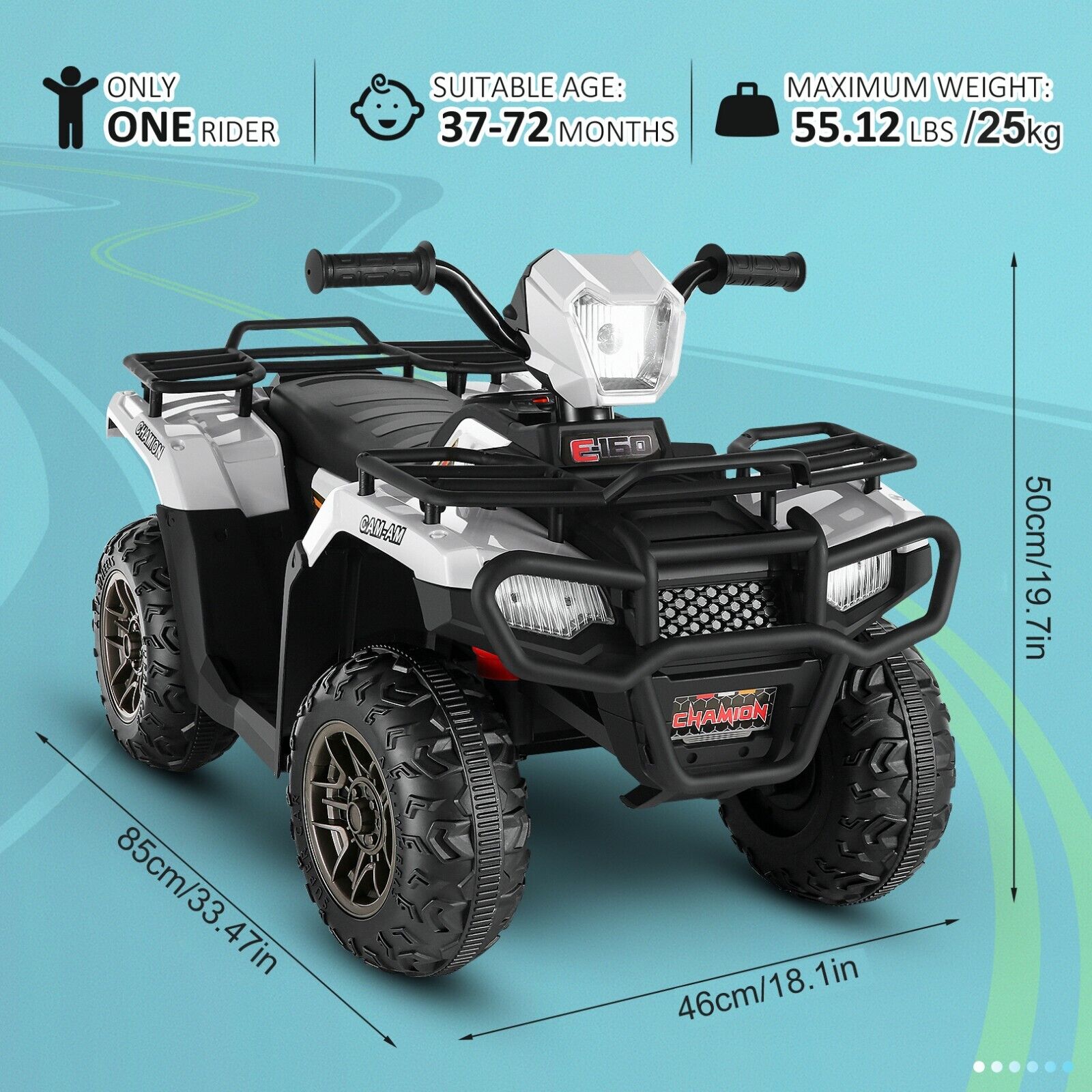Electric ATV Ride-On Toy Car for Kids with USB/MP3, Suitable for Ages 3-6