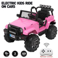 12V Electric Ride On Car for Kids with 4 Wheels, 3 Speeds, and Remote Control