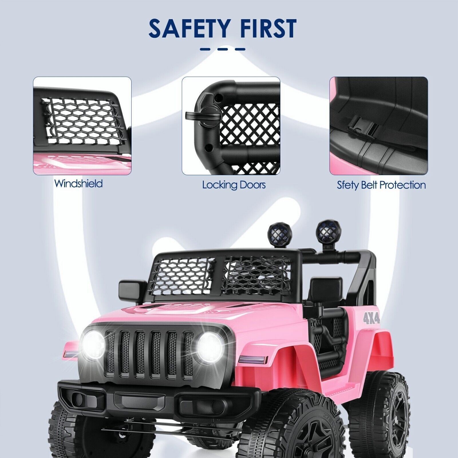 Electric Ride-On Car for Kids with Remote Control and 3 Speed Options