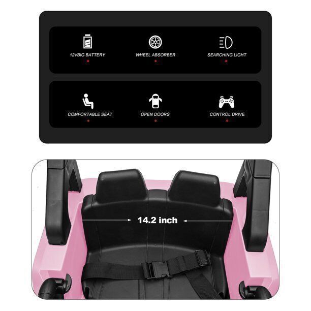 Electric Ride-On Car for Kids with Remote Control and 3 Speed Options