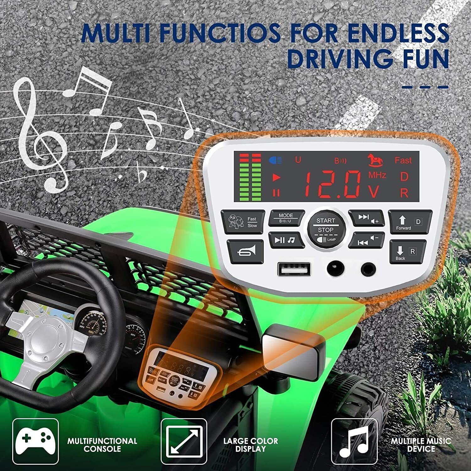 Electric Ride-On Car for Kids with Remote Control and 3 Speed Options