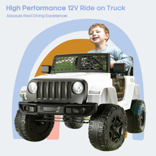 12V Electric Ride-On Car for Kids with Remote Control and 3 Speed Options