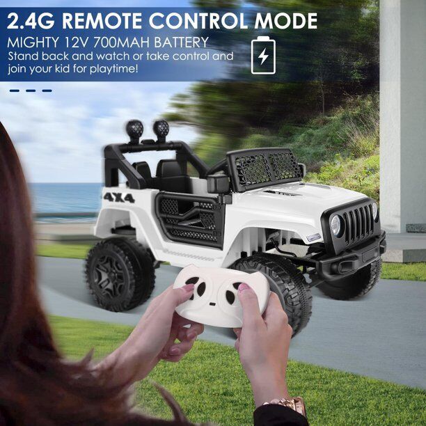 12V Electric Ride-On Car for Kids with Remote Control and 3-Speed Motor