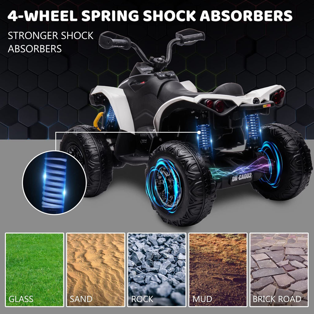 12V Electric Ride-On Car for Kids with Remote Control, LED Lights, and Music