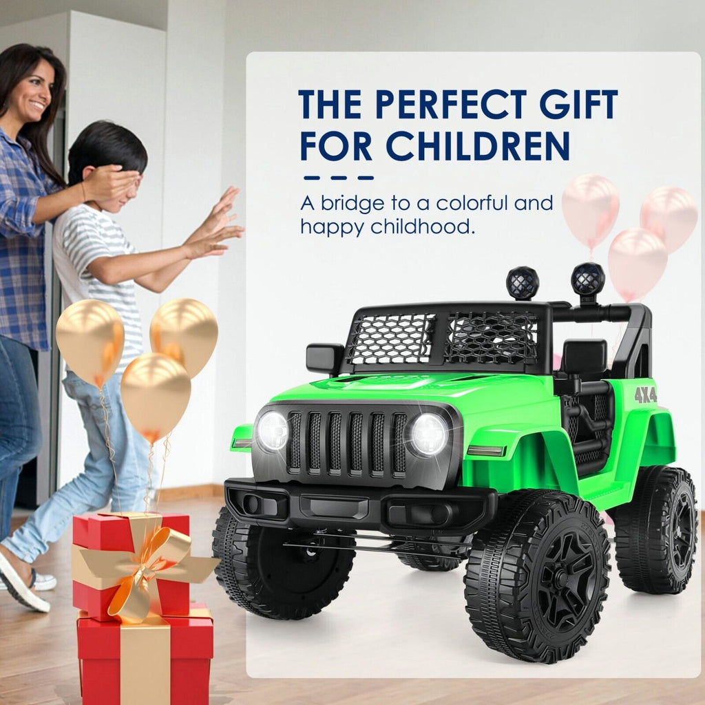12V Electric Ride-On Car for Kids with Remote Control, MP3 Player, and LED Lights - Perfect Gift Toy