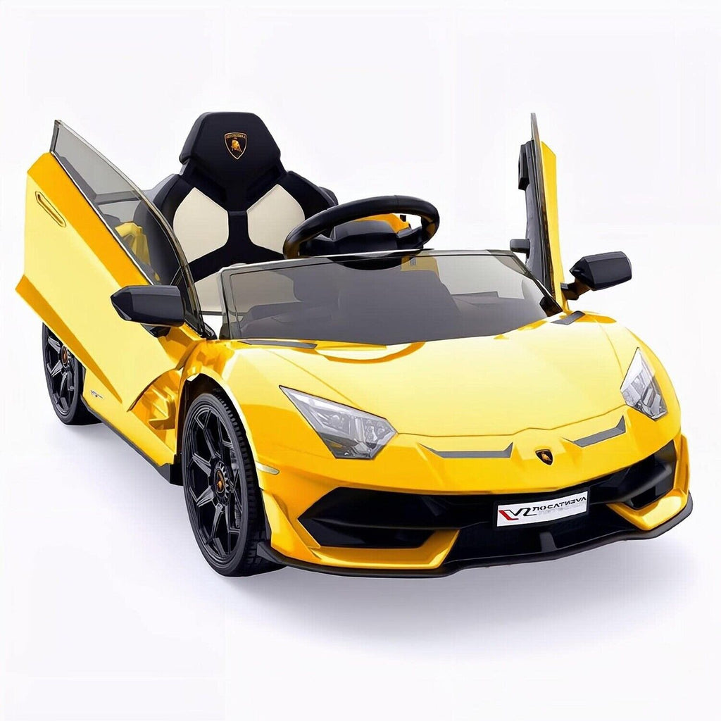 Electric Sports Car for Kids with 2 Speeds and LED Lights - 12V Ride-On Vehicle with Remote Control