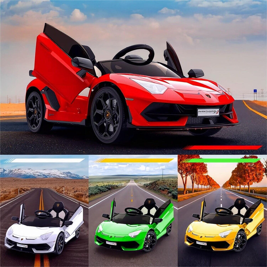 Electric Sports Car for Kids with 2 Speeds and LED Lights - 12V Ride-On Vehicle with Remote Control