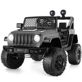 12V Electric Ride-On Jeep Car for Kids with LED Lights, MP3 Player, Remote Control, and 3 Speeds - 7AH Battery Powered
