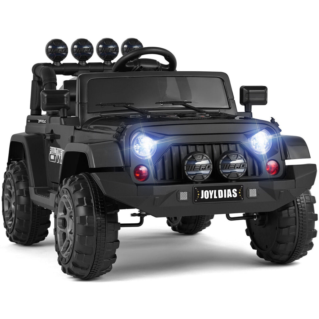 12V Electric Ride-On Truck for Kids with Music, LED Lights, Bluetooth, MP3, and Remote Control