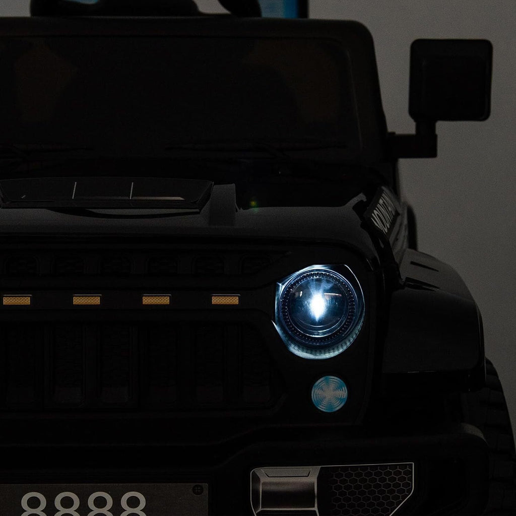 12V Electric Ride On Jeep Toy Car for Kids with Remote Control, Music, and LED Lights - 3 Speed Options