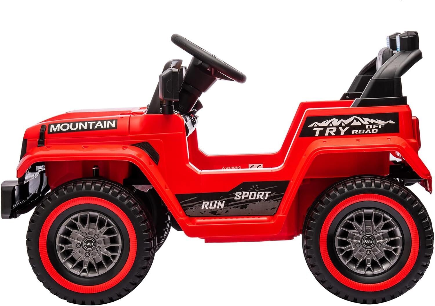 12V Electric Ride On Jeep Truck for Kids with Remote Control and Music - 3 Speed Options