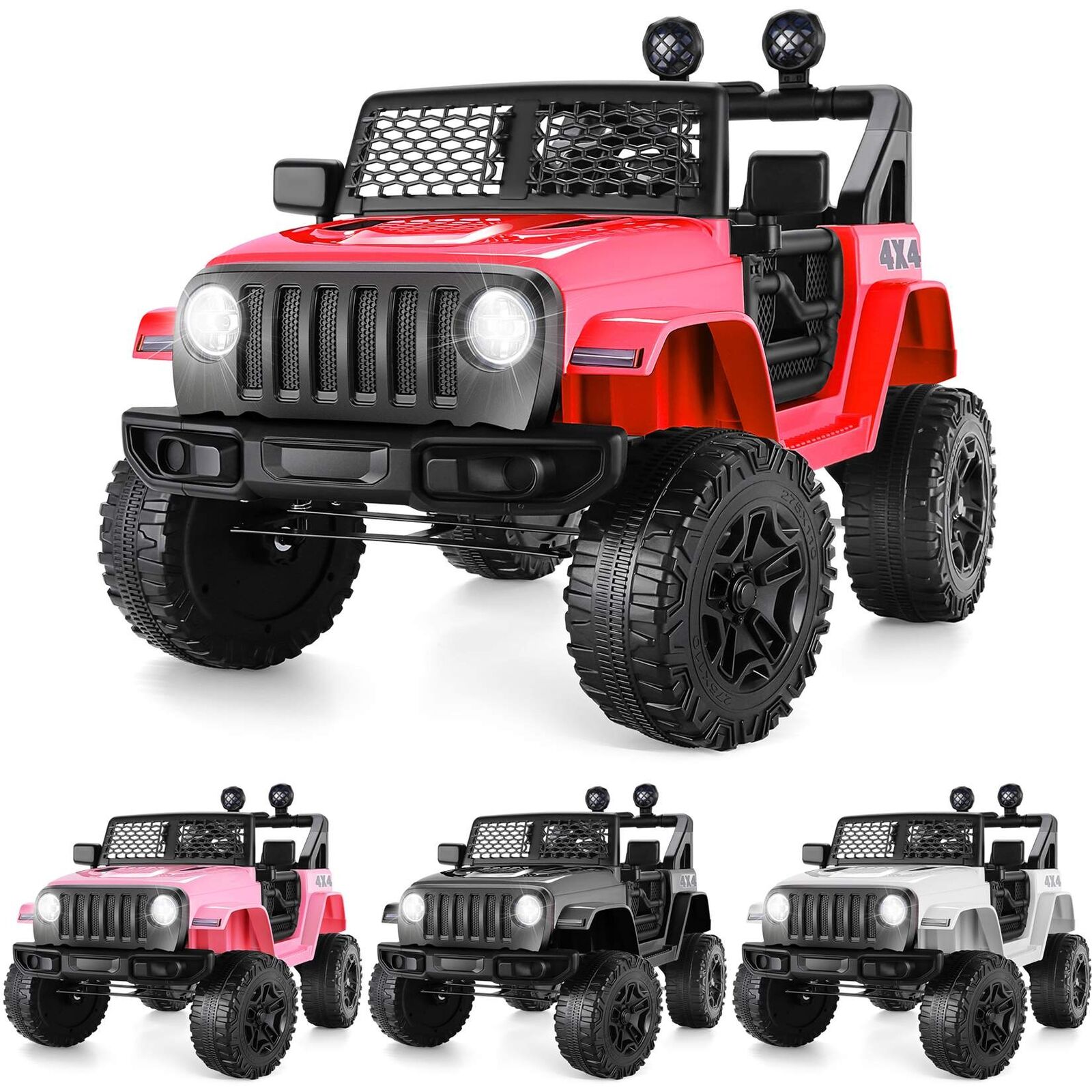 12V Electric Ride-On Jeep for Kids with USB, Bluetooth, Remote Control, and MP3 Player - Max Speed 3 MPH