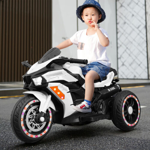 12V Electric Ride-On Motorcycle for Kids - Rechargeable 3 Wheel Motorbike