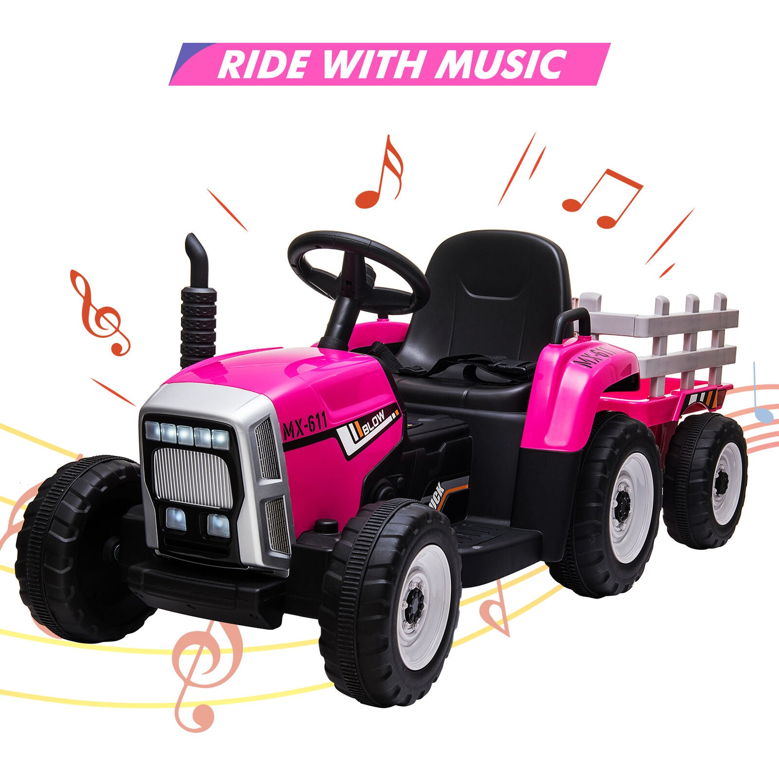12V Electric Ride-On Tractor Car with Remote Control - Perfect Gift for Kids