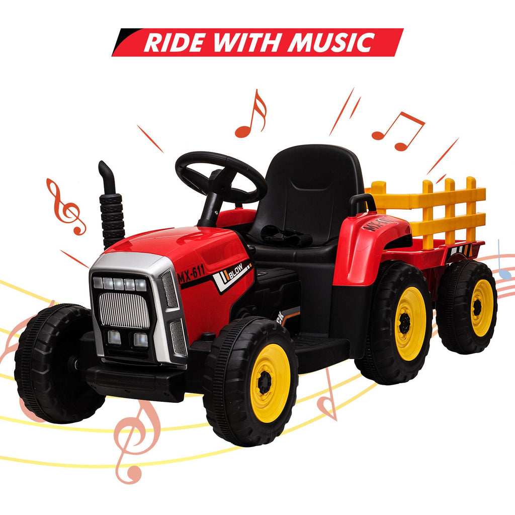 12V Electric Ride on Tractor for Kids with Remote Control - Battery Powered Vehicle