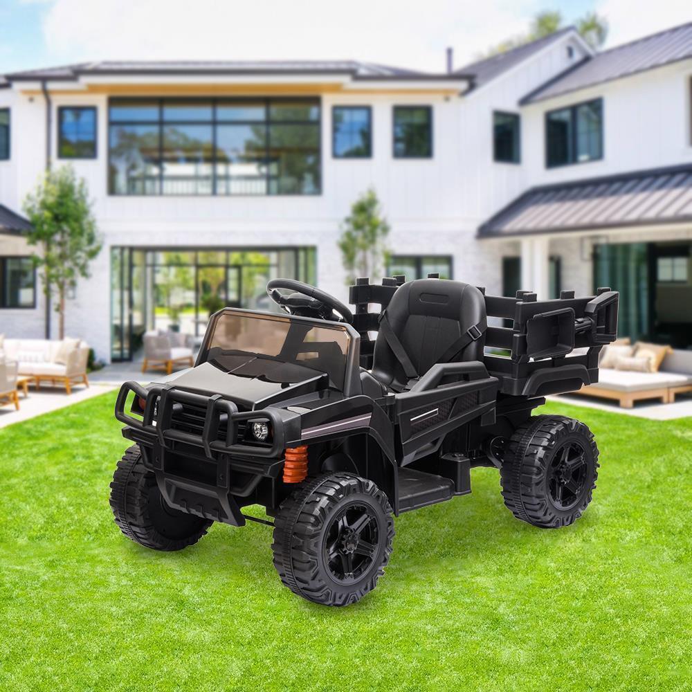 12V Electric Ride-On Tractor with Trailer and Remote Control for Kids