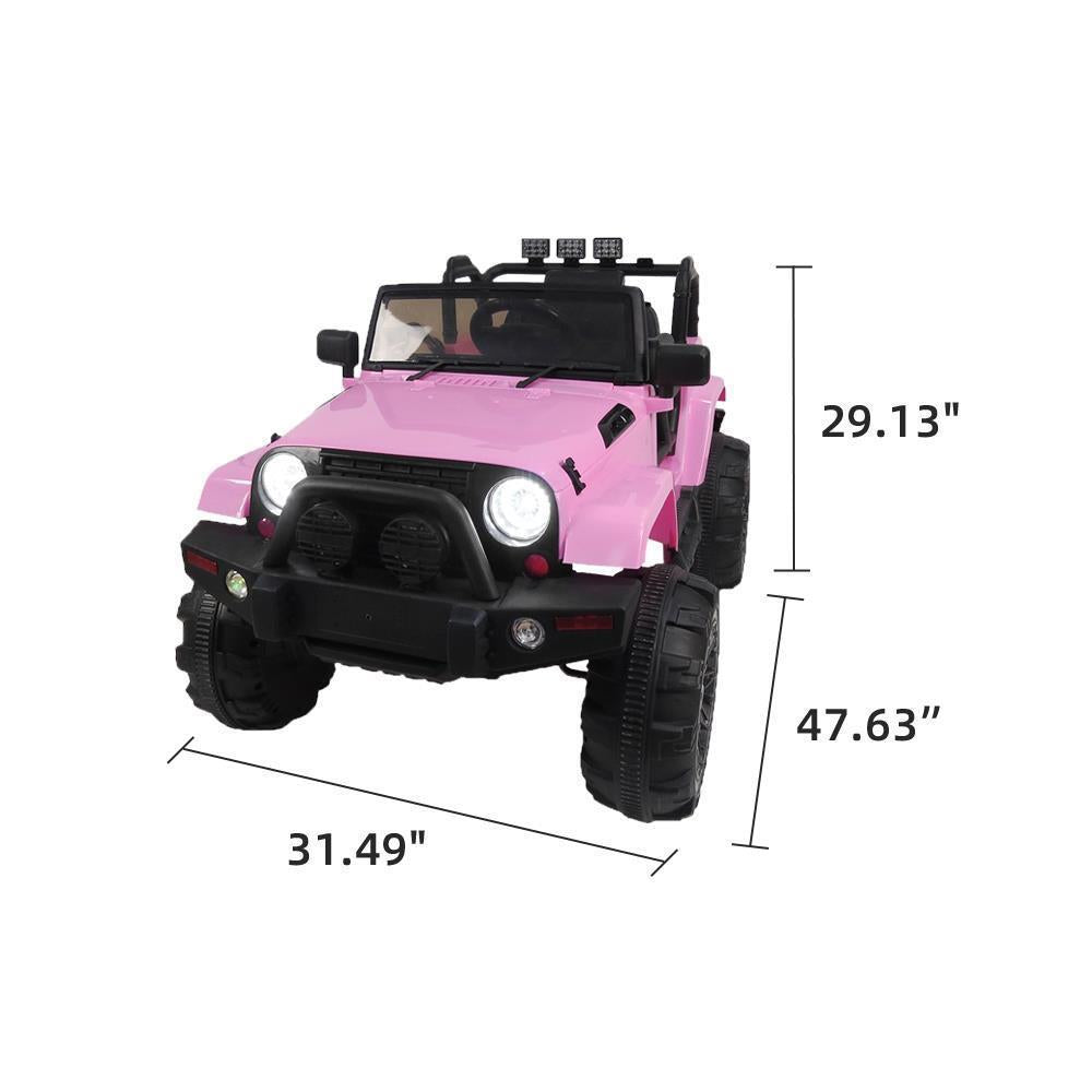 12V Electric Ride-On Truck for Kids with MP3, USB, and LED Lights - Available in 4 Colors!