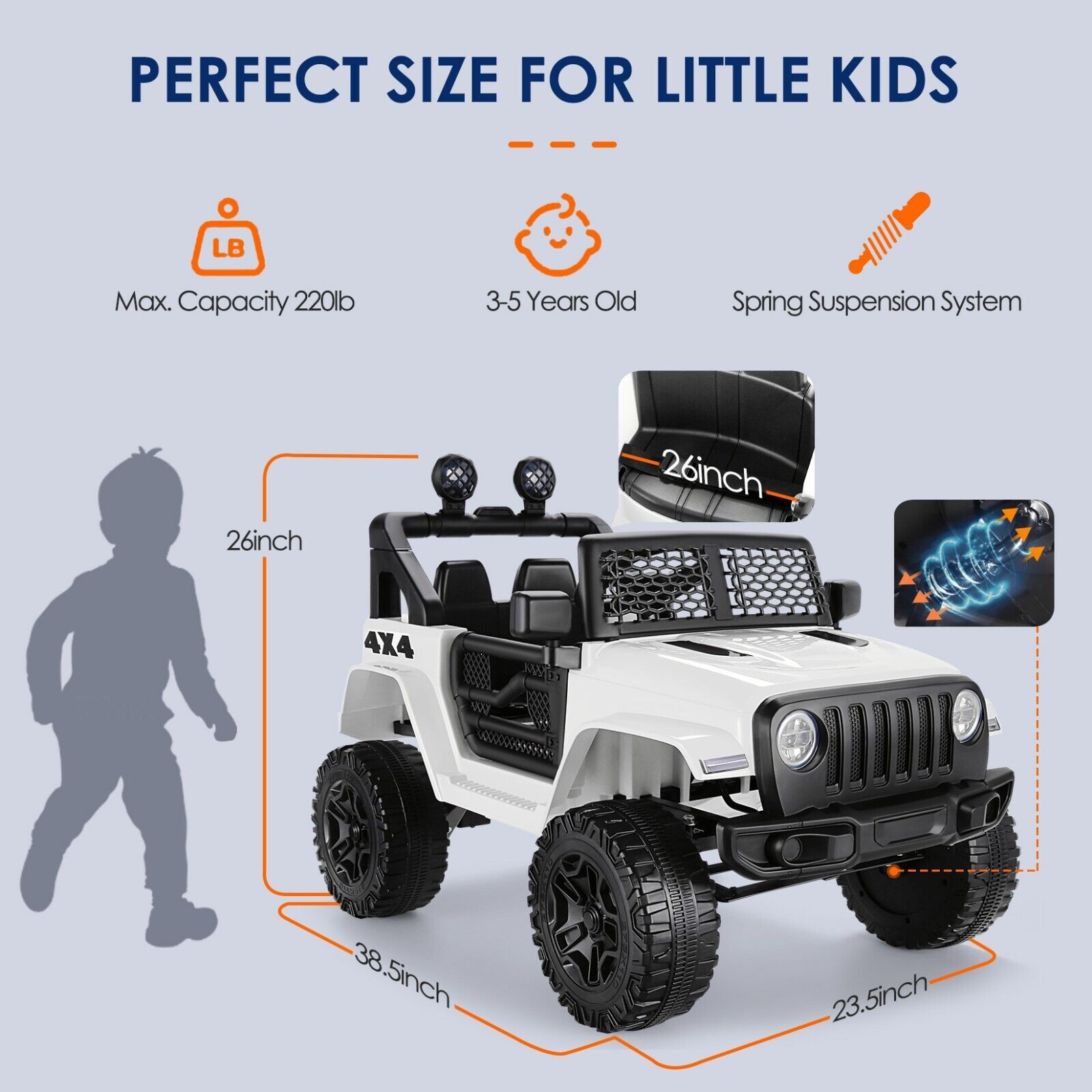 12V Electric Ride-On Truck/Toy Car with Remote Control - 2.4G for Kids