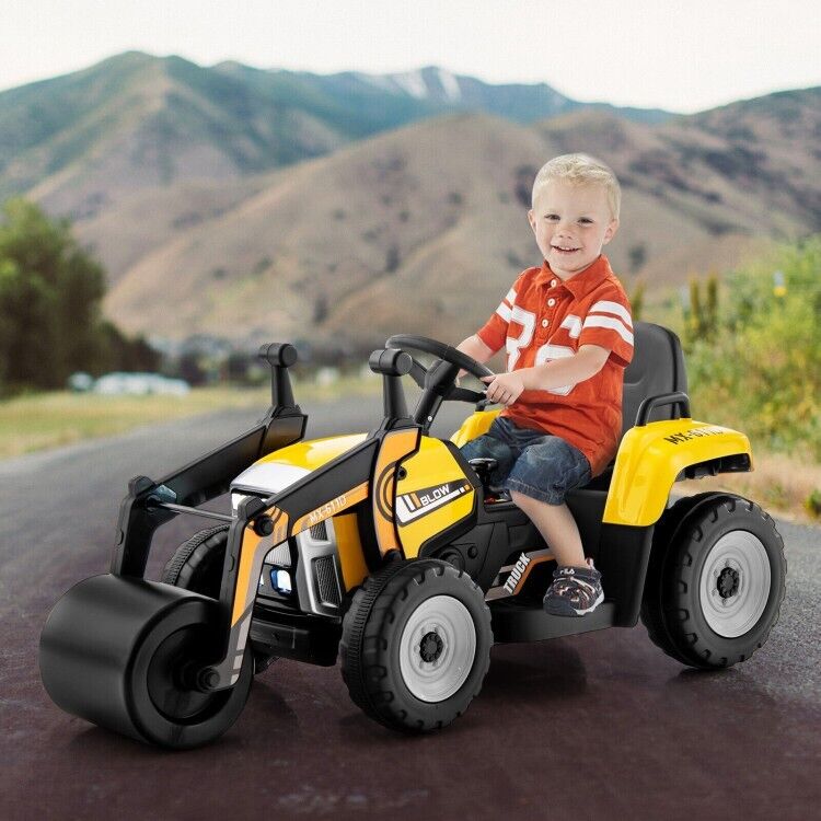 12V Electric Tractor with Remote Control, Music & LED Lights - Perfect for Kids to Ride On!