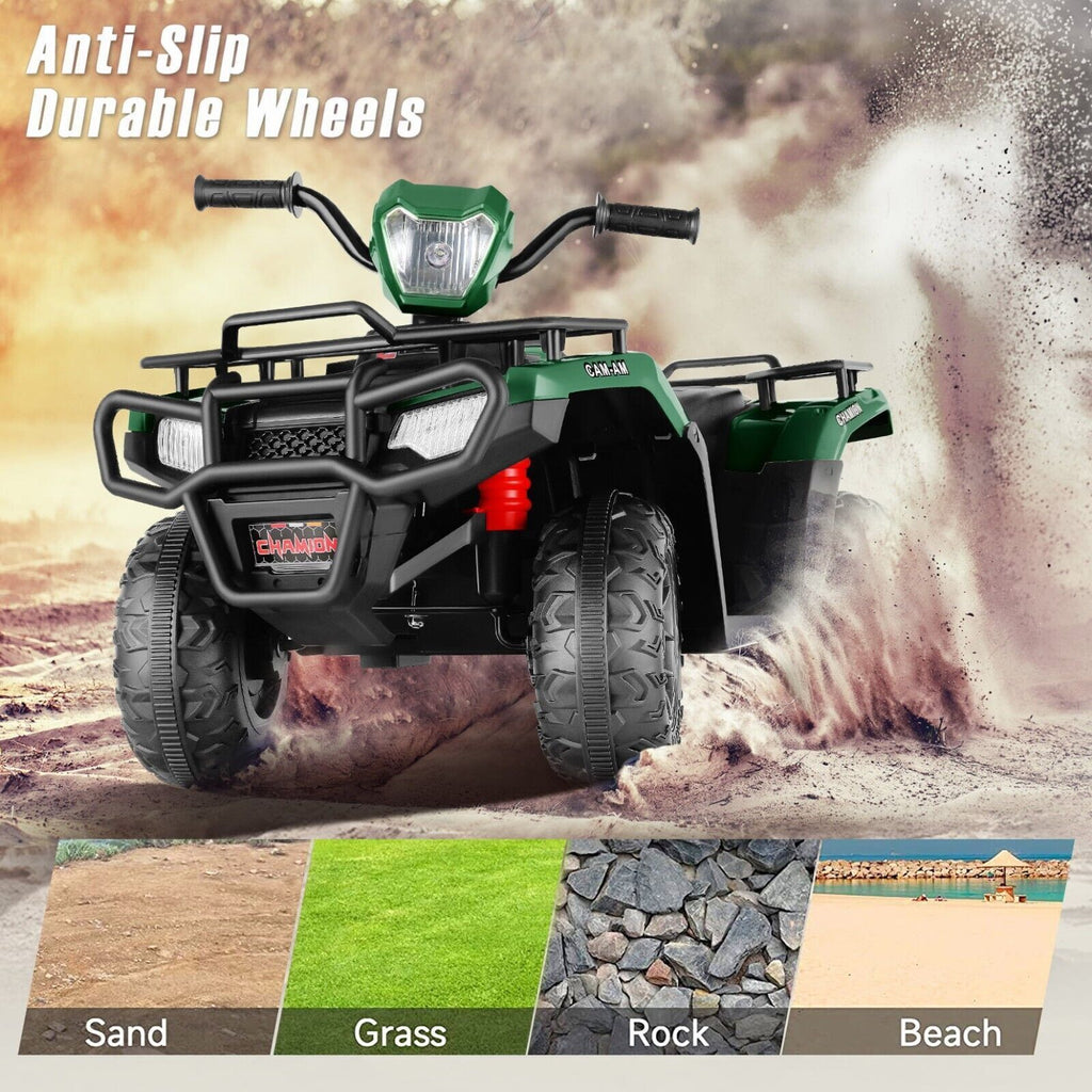 12V Electric Vehicle with High/Low Speed Treaded Tires and LED Lights