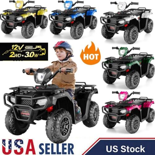 Electric 4-Wheeler ATV Quad for Kids with LED Lights, USB and MP3 Player - Suitable for Girls and Boys Aged 2-5 Years