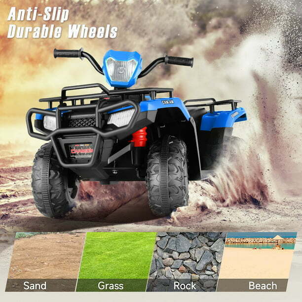 Electric 4-Wheeler ATV Quad for Kids with LED Lights, USB and MP3 Player - Suitable for Girls and Boys Aged 2-5 Years