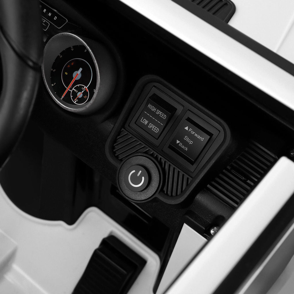 12V Electric White Mercedes-Benz Ride On Car with LED Lights, MP3 Player, and Remote Control for Kids