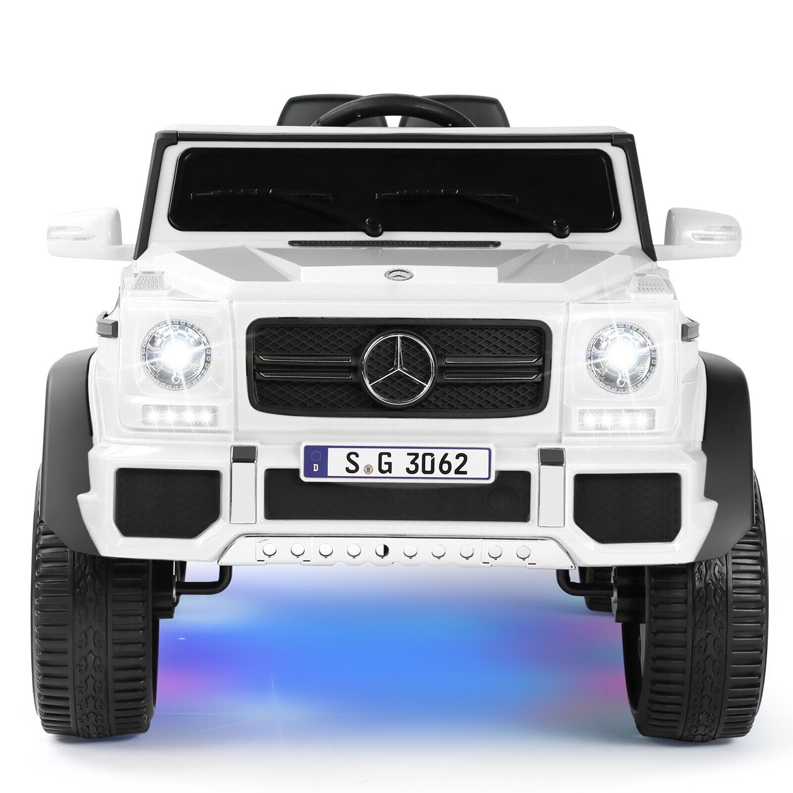 Mercedes-Benz 12V Kids Ride On Car with Music, LED Lights, Bluetooth, and Remote Control