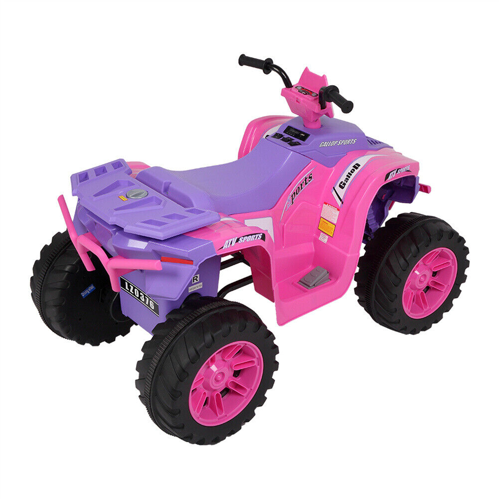 12V Kids ATV Car Ride-On Toy with Bluetooth Music & LED Lights