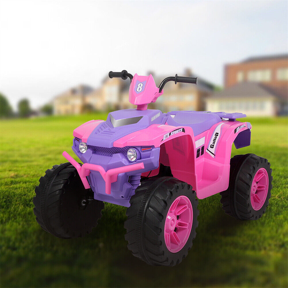 12V Kids ATV Car Ride-On Toy with Bluetooth Music & LED Lights