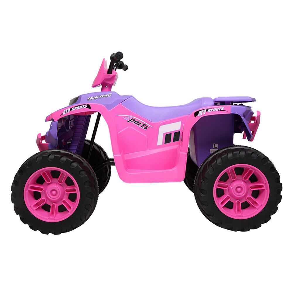 12V Kids ATV Car Ride-On Toy with Bluetooth Music & LED Lights