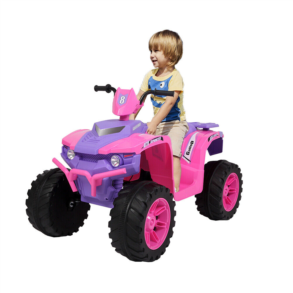 12V Kids ATV Car Ride-On Toy with Bluetooth Music & LED Lights
