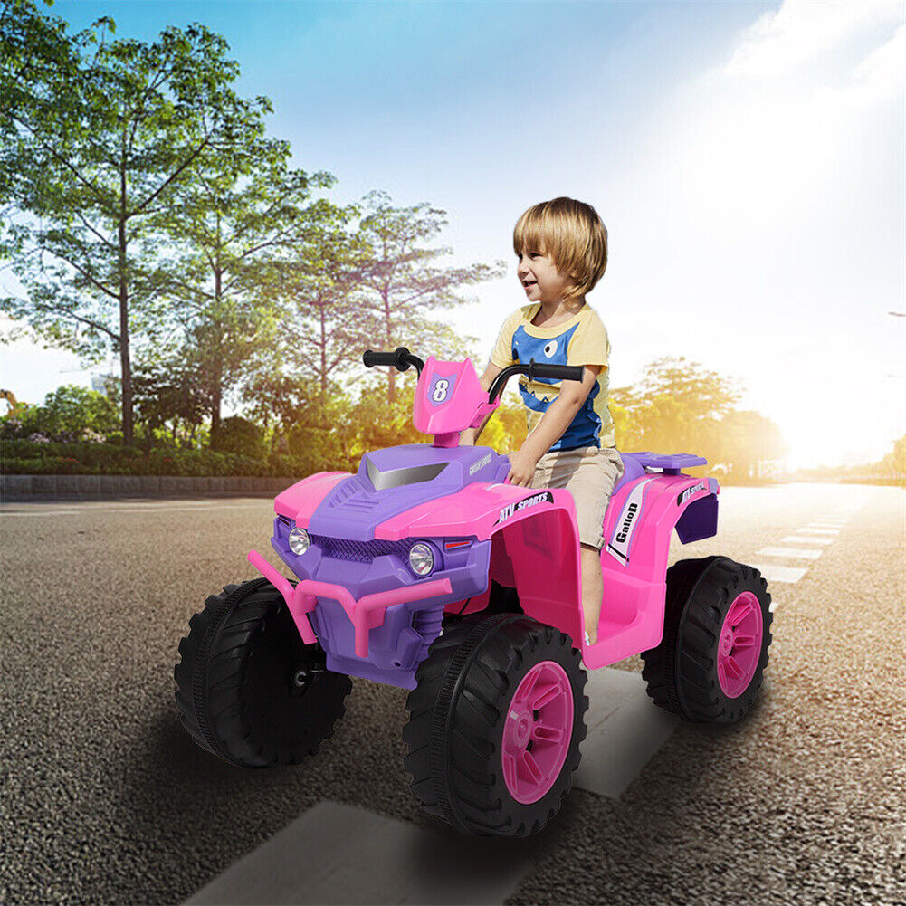 12V Kids ATV Car Ride-On Toy with Bluetooth Music & LED Lights