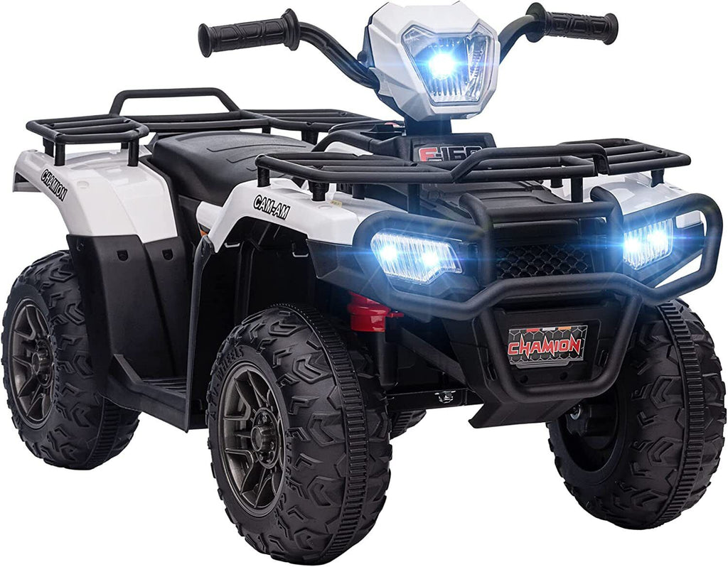 Electric 4-Wheeler ATV Quad for Kids with LED Lights, AUX Port, and USB
