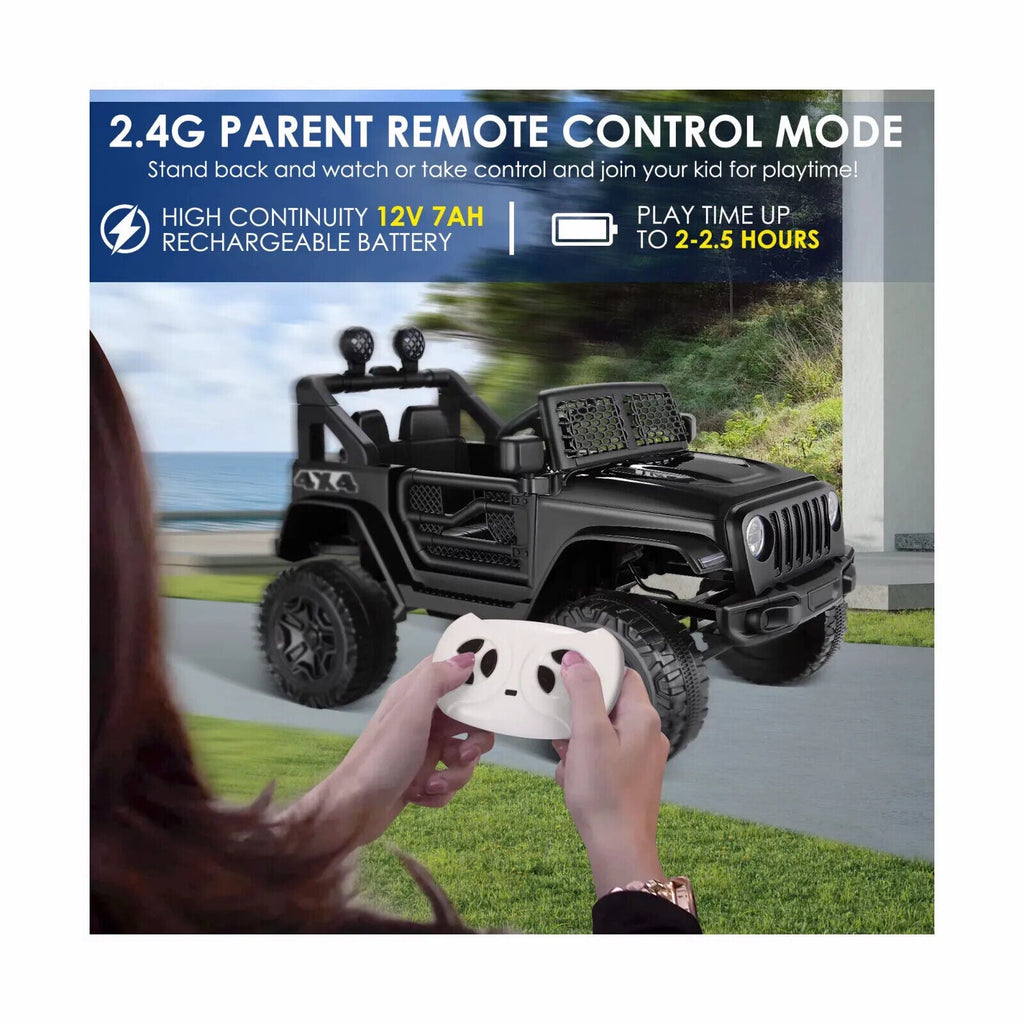 12V Electric Ride-On Car for Kids with Remote Control and Music Player