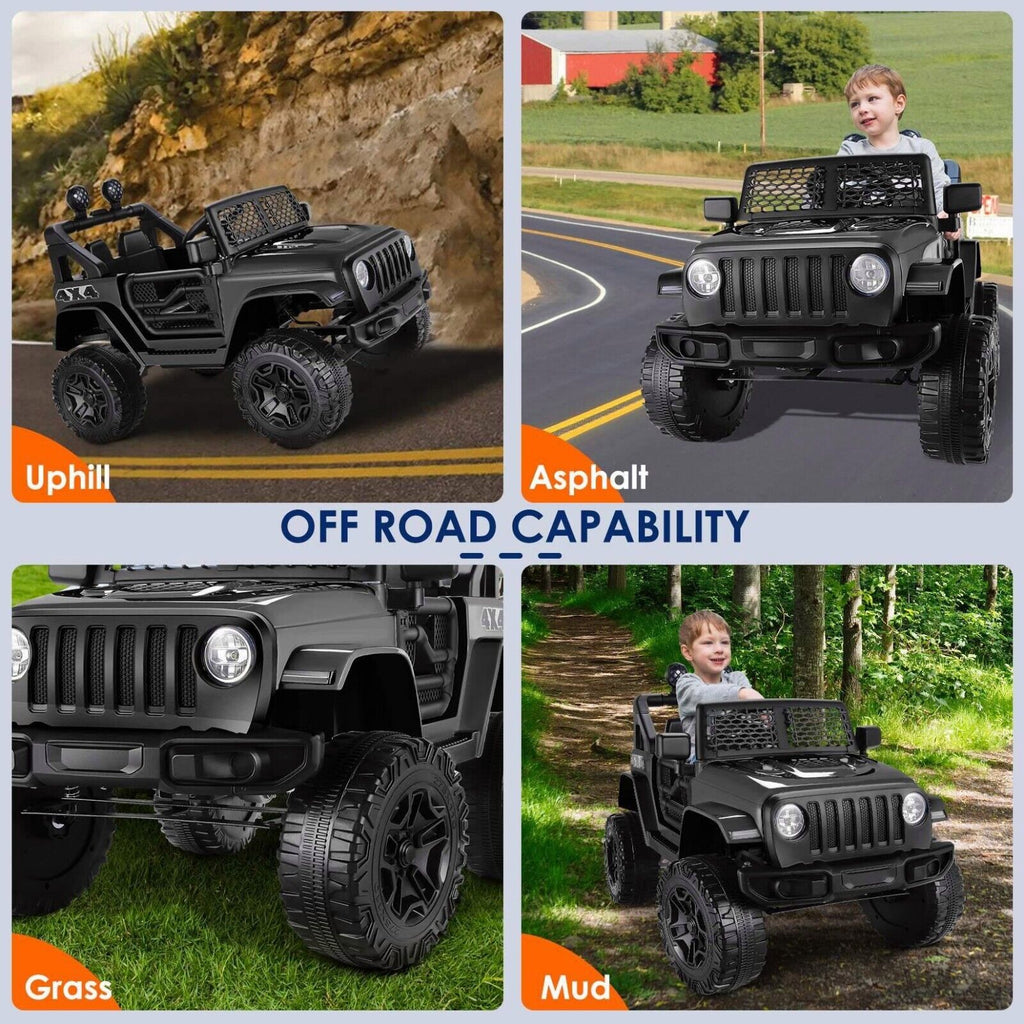 12V Electric Ride-On Car for Kids with Remote Control and Music Player