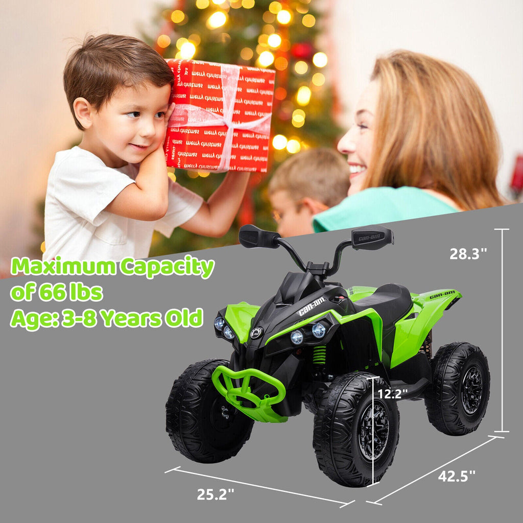 12V Kids Electric Ride On Car with Remote Control, LED Lights, and Bluetooth Music
