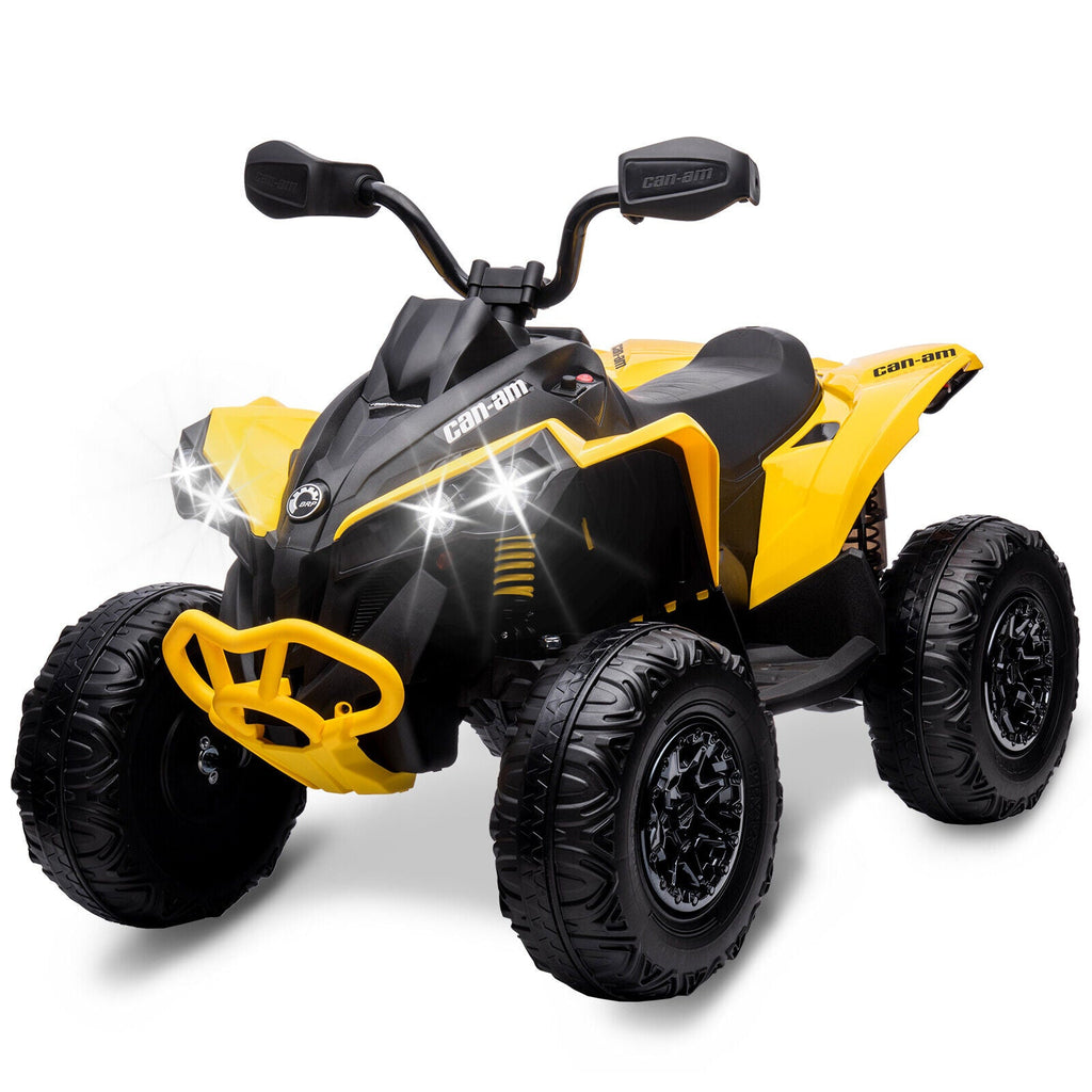 12V Kids Electric Ride On Car with Remote Control, LED Lights, and Bluetooth Music