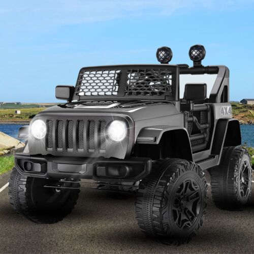 12V Kids Electric Ride-On Jeep Car with Remote Control, Bluetooth, LED Lights, and MP3 Player