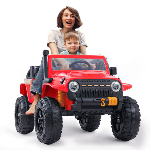 2-Seater Electric Toy Truck Jeep for Kids with Remote Control and 3-Speed Options
