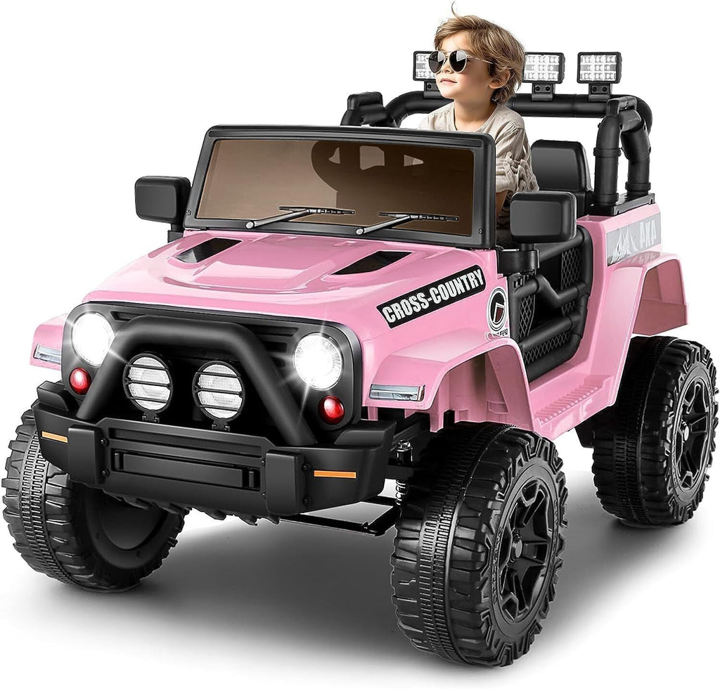 Electric Ride-On Truck with Remote Control and LED Lights - 3 Speed Options