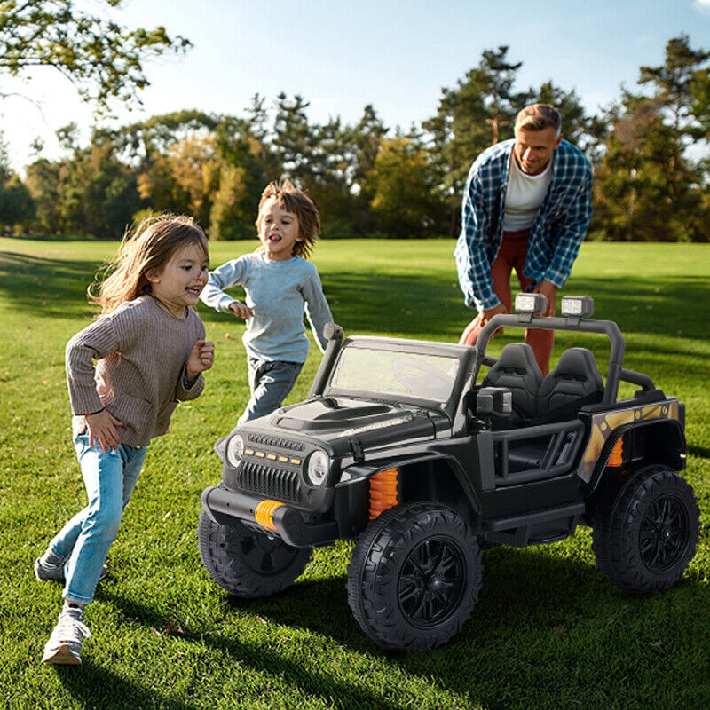 Electric Ride-On Car for Kids with Remote Control and Parent Seat - 12V Power Wheels Truck