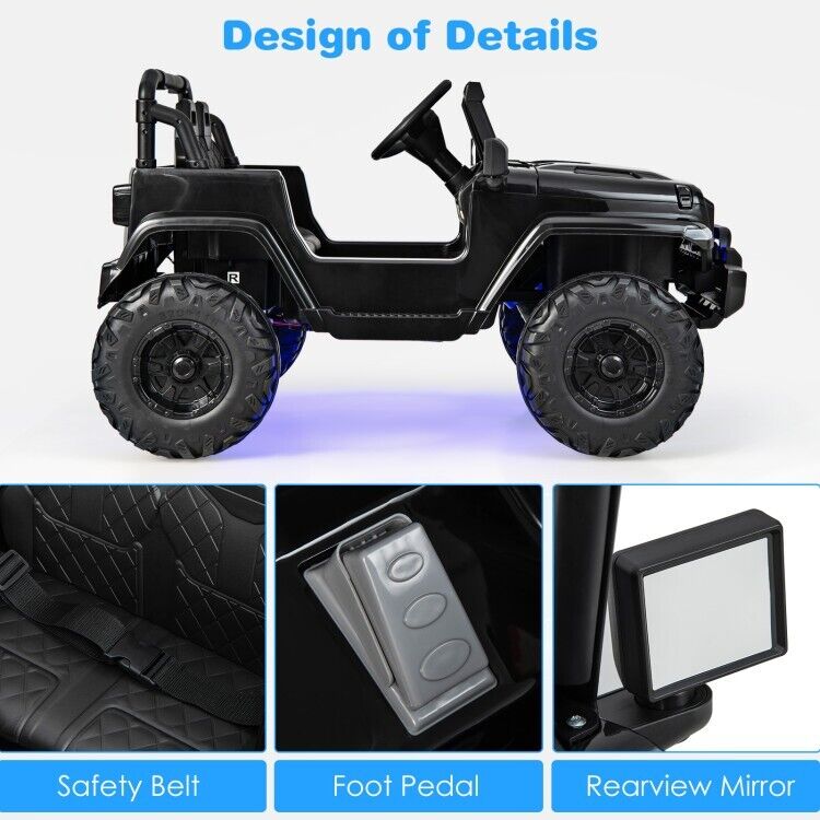 12V Kids Electric Truck Jeep with 2.4G Remote Control - Perfect for Little Drivers!