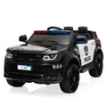 12V Kids Police Ride-On Car with Remote Control and LED Flashing Lights