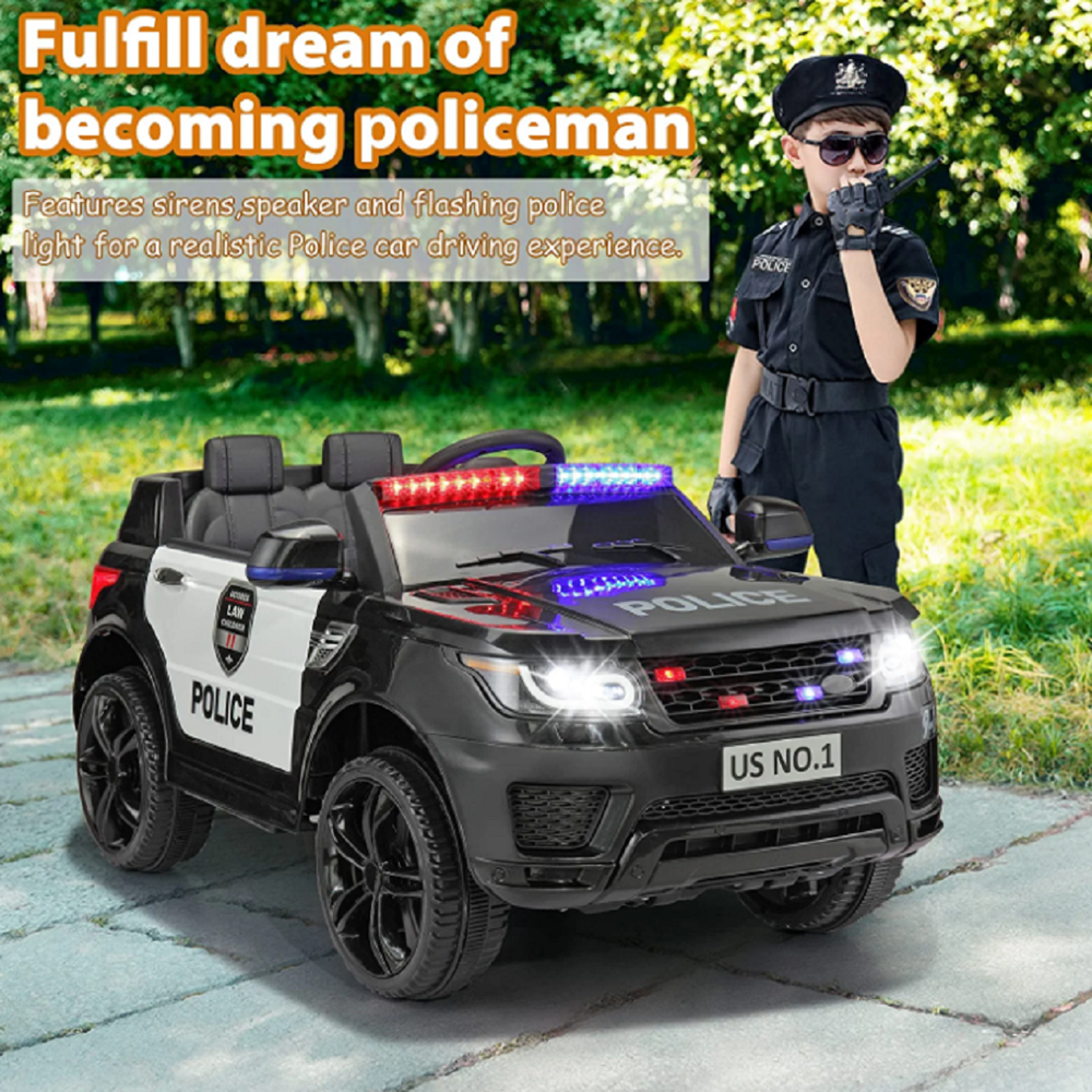12V Kids Police SUV Ride On with 2.4Ghz Parental Control