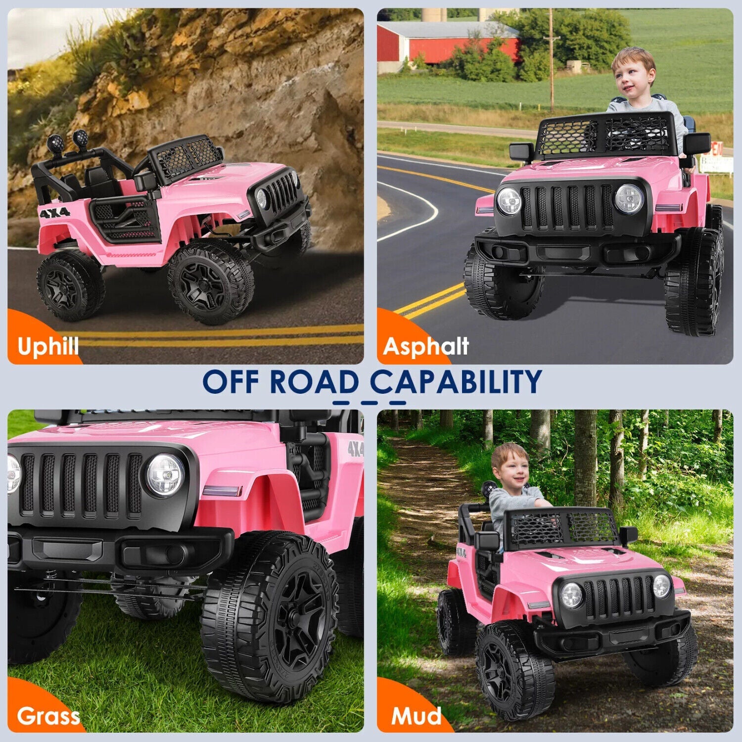 12V Kids Ride-On Car with MP3, Bluetooth, and Parental Remote Control