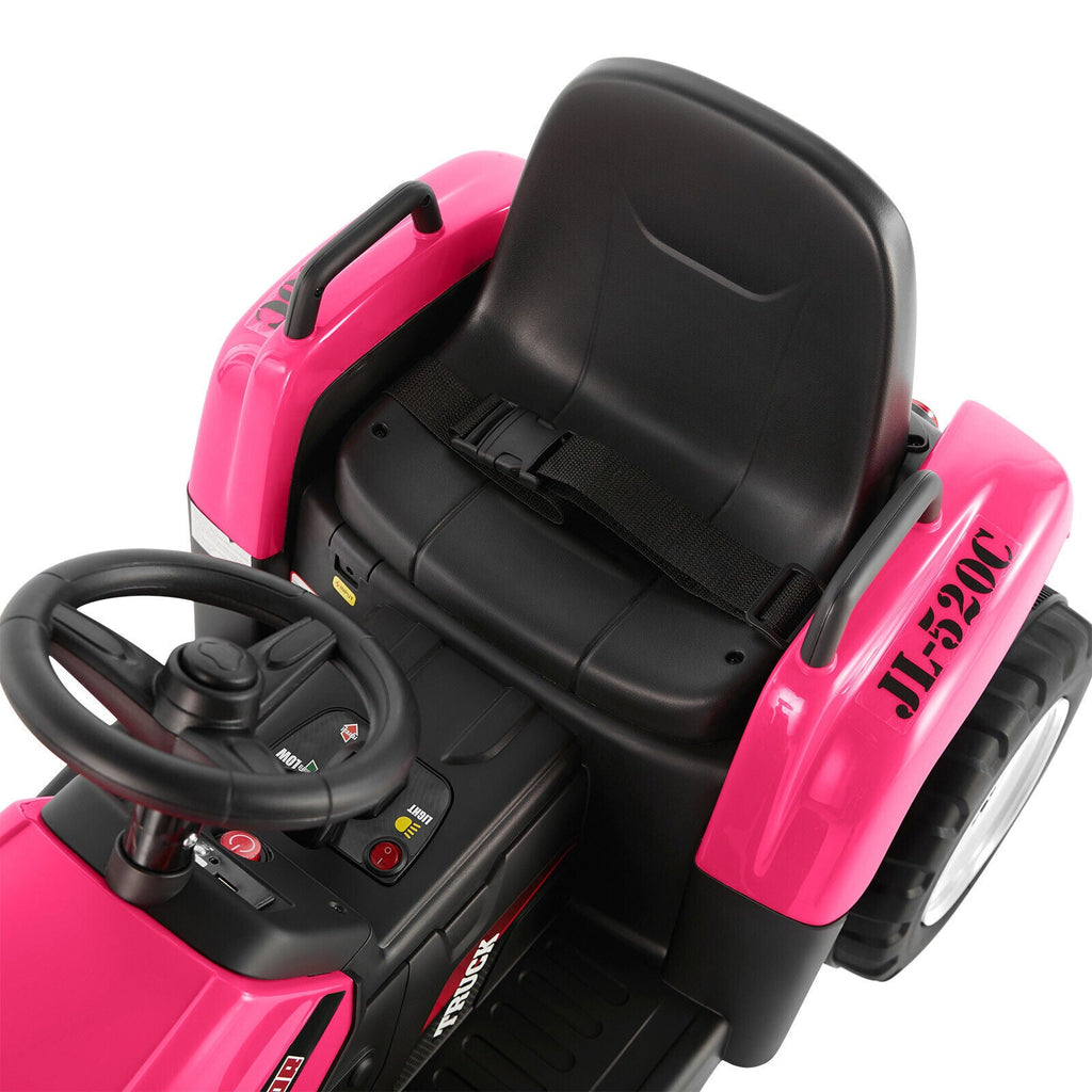 12V Kids Ride On Excavator with Music and Remote Control - 3 Speed Options