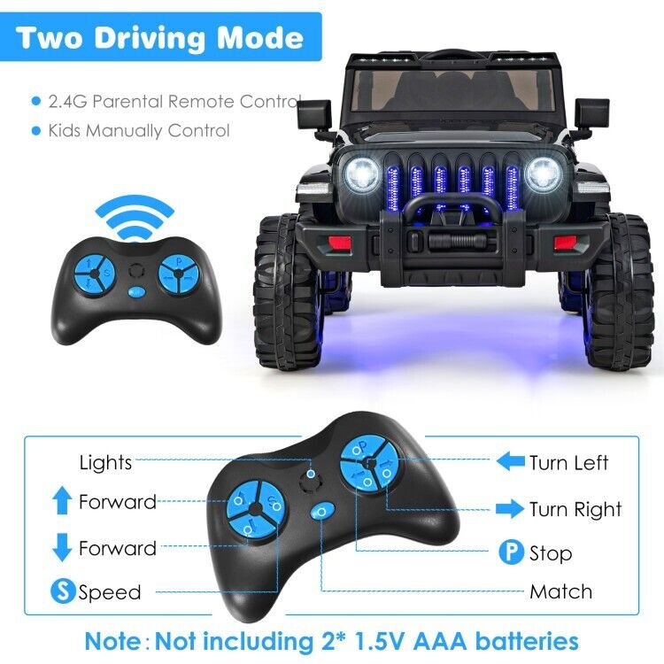12V Kids Ride-on Jeep Car with Remote Control - Perfect Gift for Toddlers