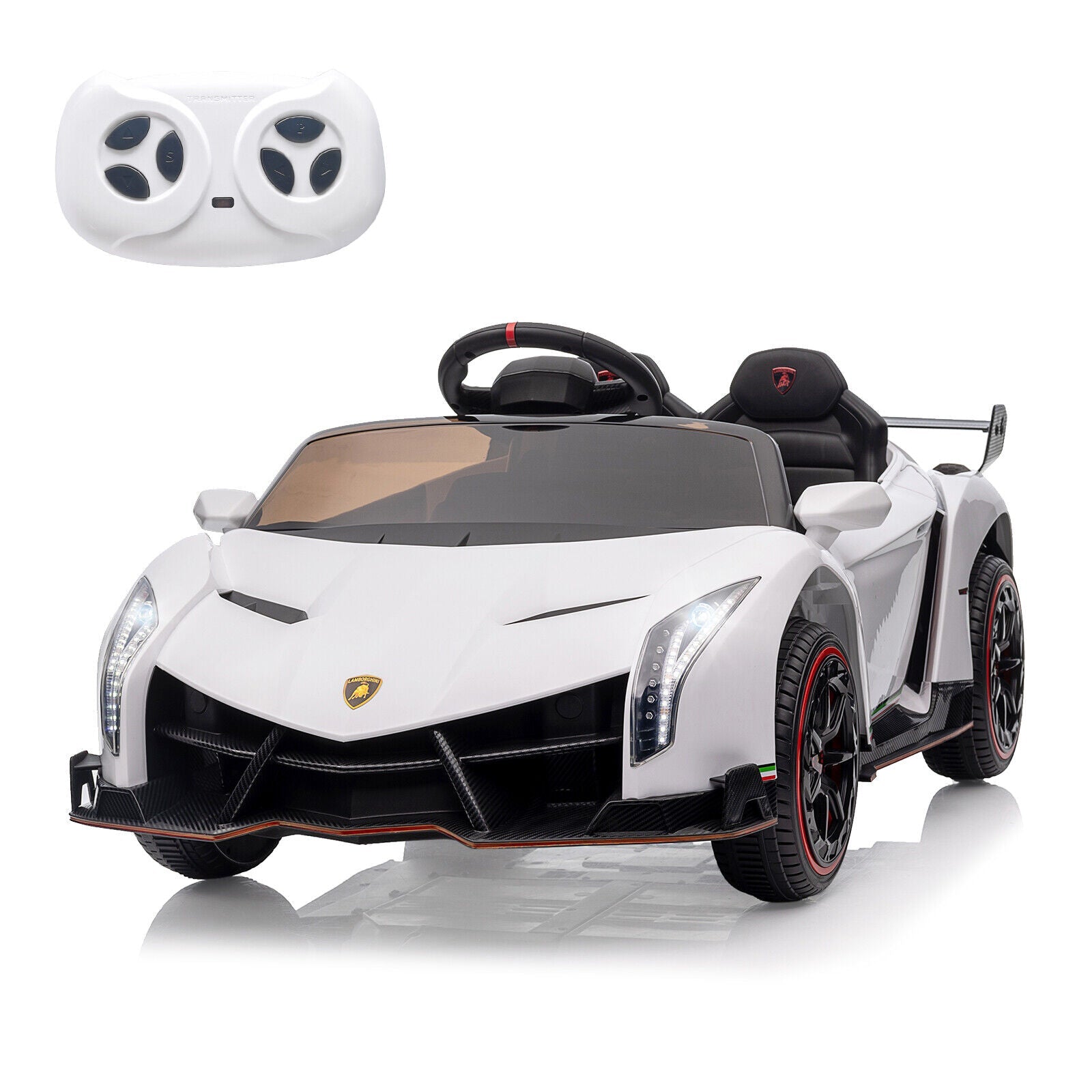 Licensed Lamborghini Electric Car for Kids with Remote Control and 4 Wheels - 12V